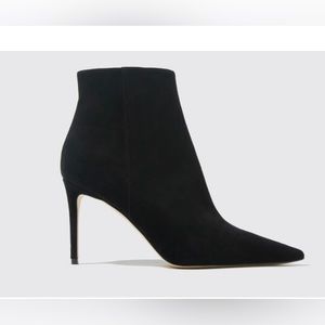 SOLD-NWOT Black Suede Stiletto Ankle Heel Boots for Women Size 8